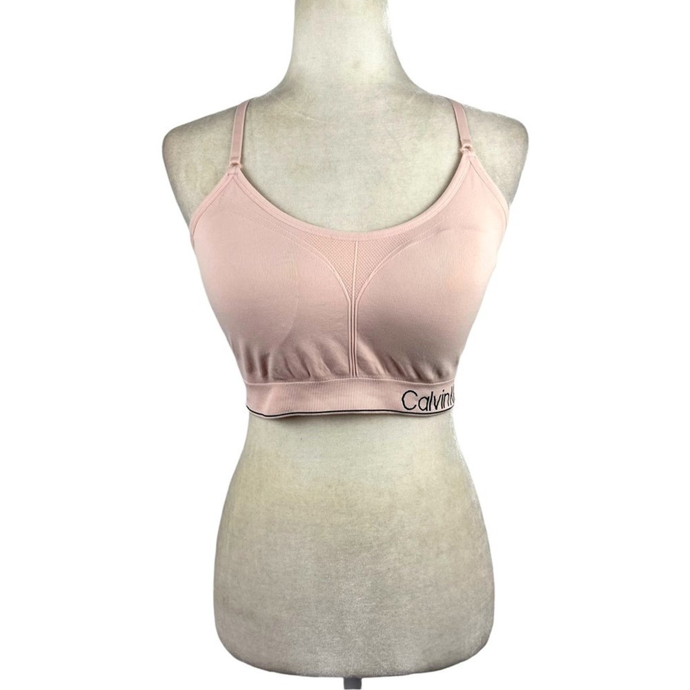 Calvin Klein Performance Women's Large Low Impact Quick Dry Sports Bra Pink